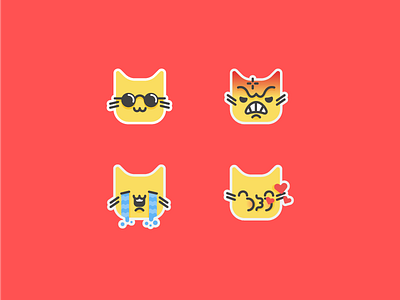 kit-e-moji cats emojis expressions kitty stickers