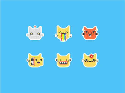 Kittimoji cat emoji emotions expressions faces imessage ios kitten kittimoji kitty stickers