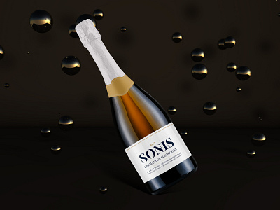 Sonis - crémant de Bourgogne graphic design graphisme sparkling wine wine label wine label design