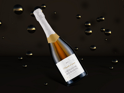 Moments d'Amour - crémant de Bourgogne graphic design graphisme sparkling wine wine wine label wine label design