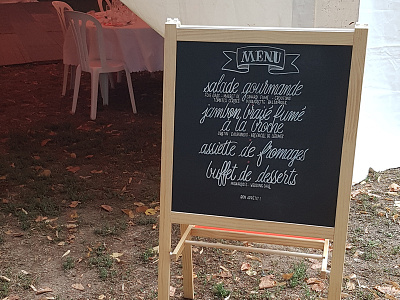Anaïs & Jérémie - menu calligraphy graphic design graphisme lettering mariage wedding