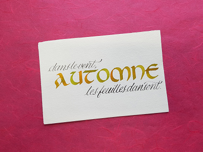 Automne calligraphy graphic design