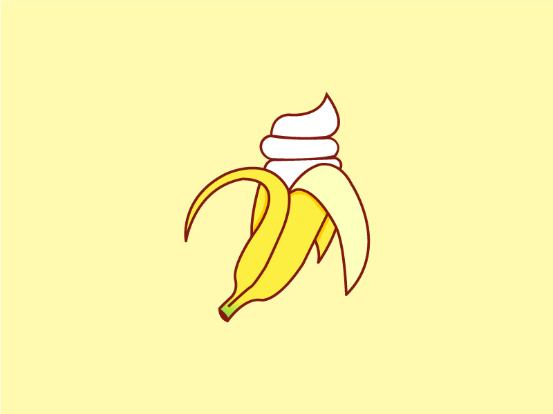 Banana Ice Cream by cucuque design on Dribbble
