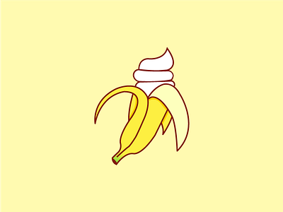Banana Ice Cream banana icecream logo modern unique