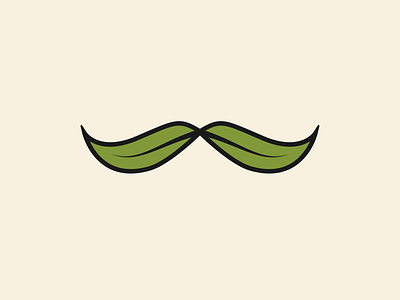 Vegan Dad boy dad green leaf logo modern mustache unique vegan vegetarian