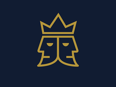 Twin King Logo crown double gold king logo luxury modern twin unique