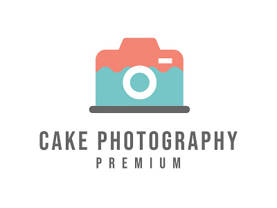 Cake Photography Logo bread cake camera design food lens logo modern photography unique