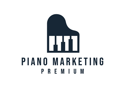 Piano Marketing Logo financial grey growth logo marketing modern music musician piano unique
