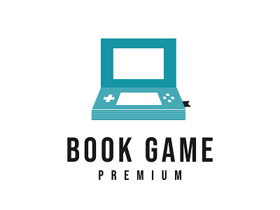 Book Game Logo blue book design game gamepad illustration logo modern unique vector