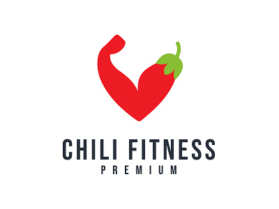 Chili Fitness Logo chili design fitness logo modern muscle natural red unique vector