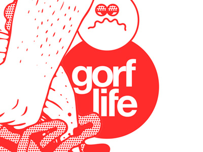 gorf life :s helvetica illustration type