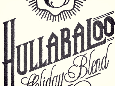 Hullabaloo distress jeremy pettis lettering slant type typography