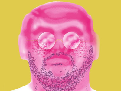 -@n@- digital dude glasses pink portrait