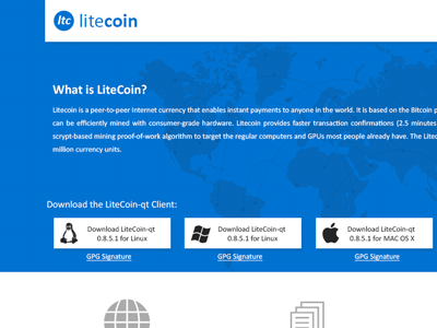 Litecoin.org Mock-up Closeup litecoin litecoin.org mockup redesign website
