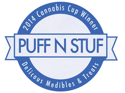 Logo Concept for Edible Brand - Puff n Stuf cannabis edibles logo seattle weed