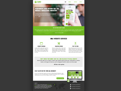 Website Mockup - MMJ Design graphic design marijuana medical marijuana mmj web design