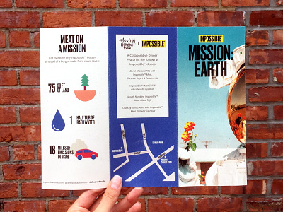 Mission Earth Trifold design flat illustration print vector