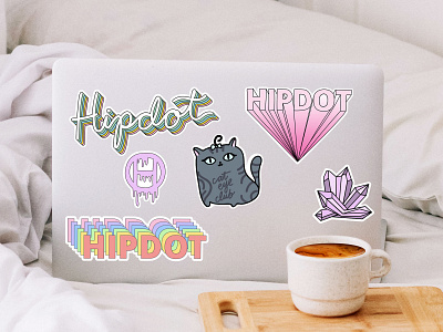 Hipdot Stickers design illustration sticker vector