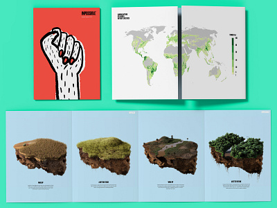 Impossible Foods Impact Report 2019 art direction design illustration print vector