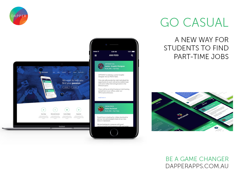 Go Casual App Design and Development go casual mobile developers mobile app app designers australia app designers app developers australia app developers dapper apps