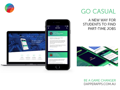 Go Casual App Design and Development app designers app designers australia app developers app developers australia dapper apps go casual mobile app mobile developers
