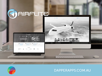 Airflite Website Design and Development app developers australia aviation dapper apps plane ui user experience ux web design website