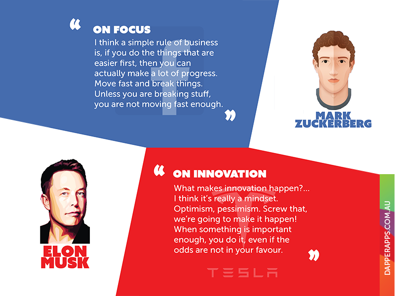 10 Inspiring Tech Entrepreneurs infographic quotes mobile developers mobile app app designers australia app designers app developers australia app developers dapper apps