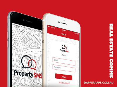 Property SMS App Design, UX and Development app design app developers australia app development mobile dapper apps mobile app ui ux