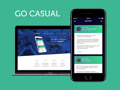 Go Casual App Design, App Development, UI and UX