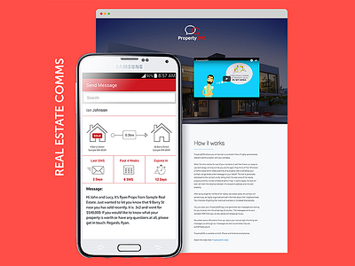 Property SMS App Design, UI, UX and Development app design app developers australia apps business app dapper apps mobile perth tech ui design ux design