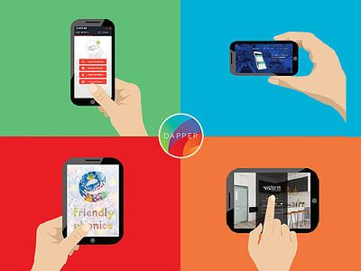 Dapper Apps Showcase in Pop Colors