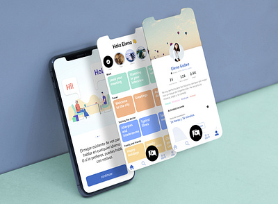 Mobile App Mockup convo app design branding strategy mobile app design ui design ux design