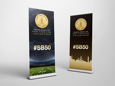 Super Bowl 50 Banners 50 banners graphic design standing banner super bowl