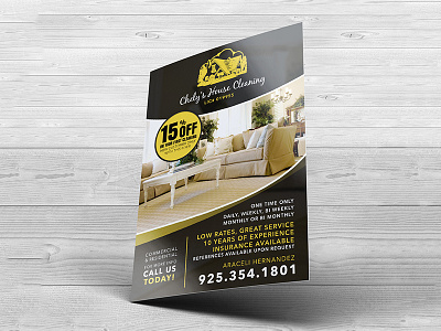 House Cleaning Flyer 5x7 5x7 flyer graphic design postcard small flyer