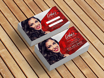 Business Cards Design for Erika's Hair Salon branding business cards graphic design prismadream