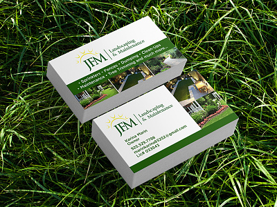 Business card design for landscaping company brand identity branding business business cards graphic design landscaping logo design marketing prismadream tarjetas