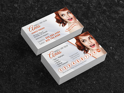 Custom business card design for hair salon business by Daniel Montiel on  Dribbble