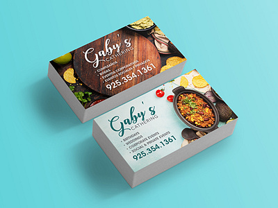 Business card design for catering company