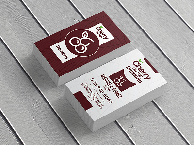 Business card design for cake bakery business