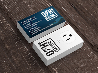 Business card design for electric company