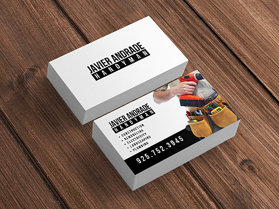 Business card design for handyman brand identity branding business business cards graphic design handyman prismadream logo design marketing tarjetas