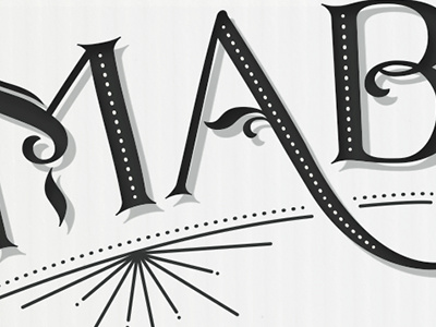 Mabel's Logo 1920s art nouveau cute dots handdrawn lettering mabels type