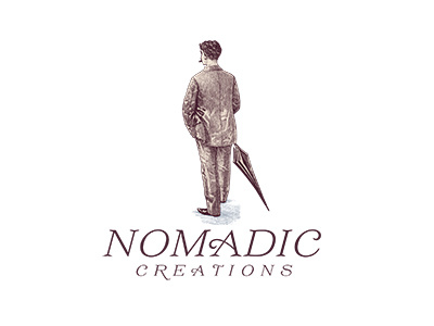 Nomadic Creations classic earthy flâneur logo logo concept