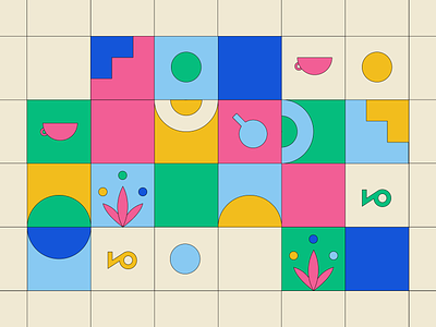 Geometric Shapes color flat geometric illustrator pattern vector