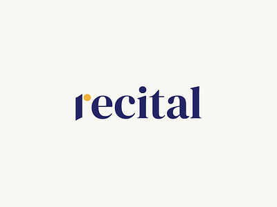 Recital Wordmark brand design branding branding design logo logodesign logos minimal typography vector wordmark