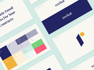 Recital Brand Guide brand guideline branding branding design collage color identity layout logo minimal typography