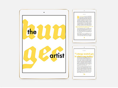 The Hunger Artist Ebook book ebook epub layout publication typography