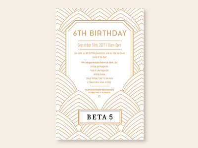 Beta5 Birthday Invite 1920s art deco beta5 gatsby invitation invite print