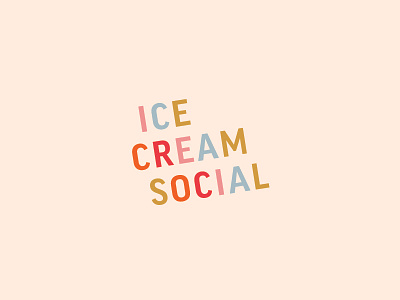 ice cream season! branding color dessert ice cream rainbow summer type typography