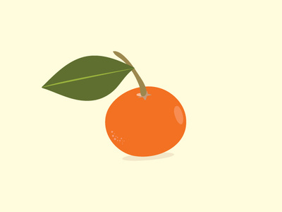 mandarin color flat fruit illustration illustrator minimal orange vector